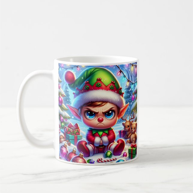 Mug Noël de l'elfe grincheux (Gauche)