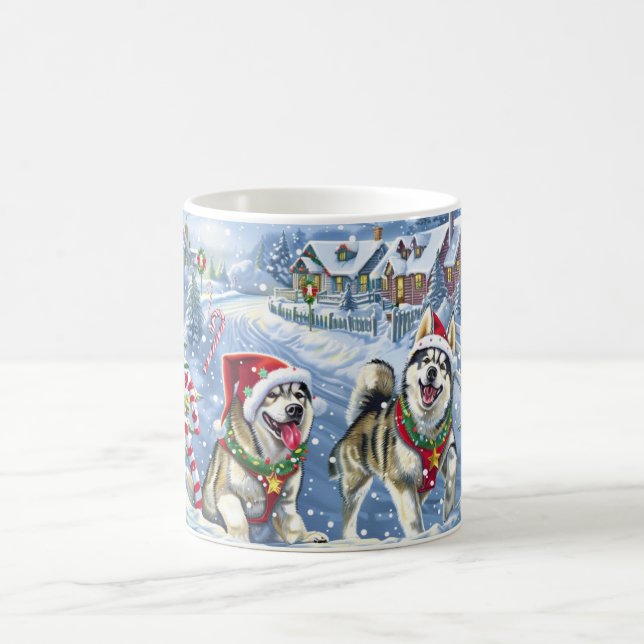 Mug Noël de Malamute en Alaska (Centre)