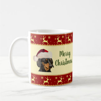 Mug Noël de Père Noël de teckel Joyeux