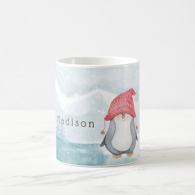 Mug Noël de Pingouin idiot (Centre)