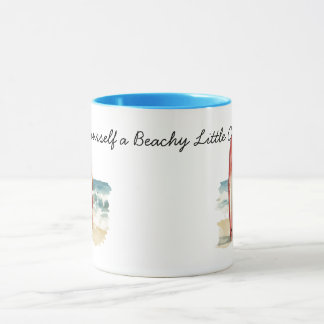 Mug Noël de plage de Santa surfeur