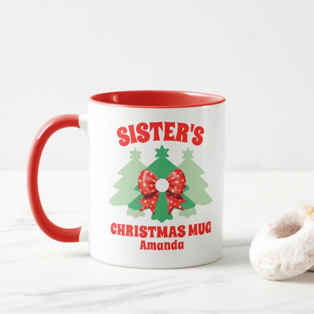 Mug Noël de Soeur personnalisée (Avec donut)