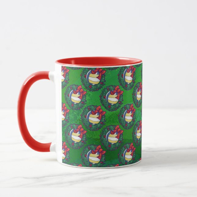 Mug Noël de volley-ball (Gauche)