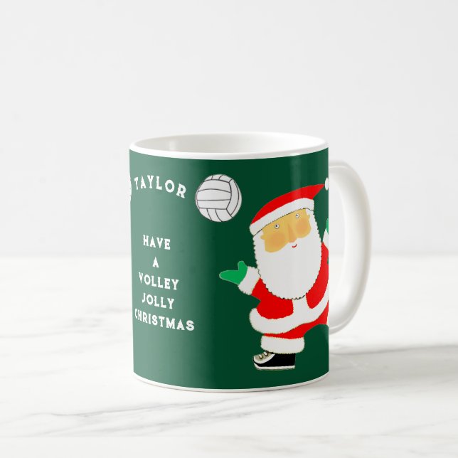 Mug Noël de volley-ball (Devant droit)