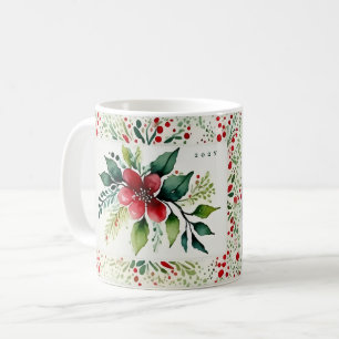 Mug Noël d'élégance À feuillage persistant enchantée