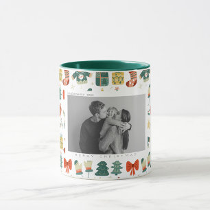Mug Noël des arbres de Noël colorés