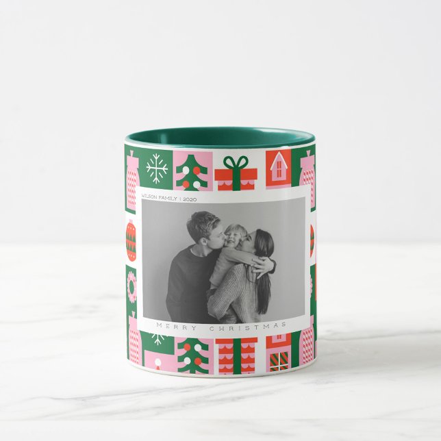 Mug Noël des arbres de Noël colorés (Créateur téléchargé)