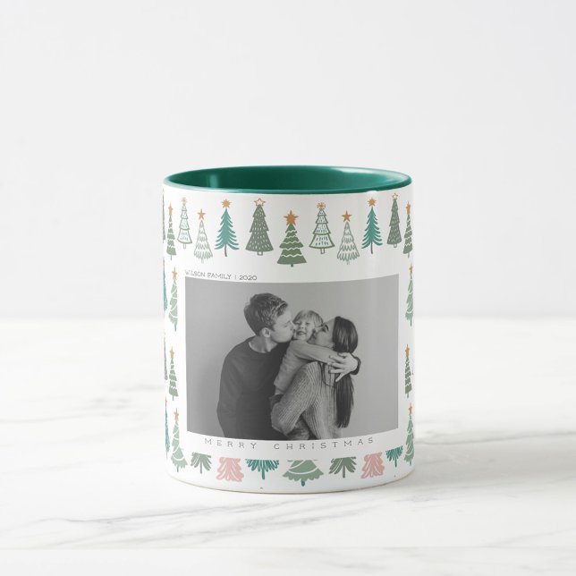 Mug Noël des arbres de Noël colorés (Créateur téléchargé)