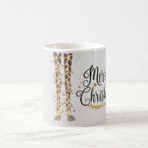 Mug Noël des Jambes de girafe amusantes