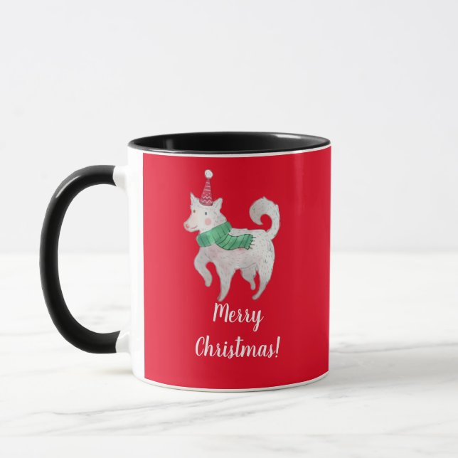 Mug Noël des mignons chiens (Gauche)
