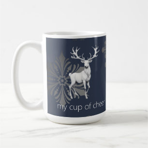 Mug Noël des rennes d'ivoire Bleu