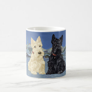 Mug Noël des Scotties noirs au froment