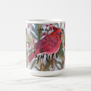 MUG NOËL D'OISEAU CARDINAL ROUGE