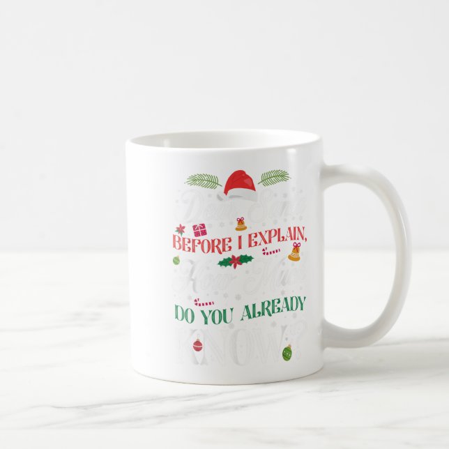 Mug Noël Drôle Cher Père Noël Combien Connaissez-Vous  (Droite)