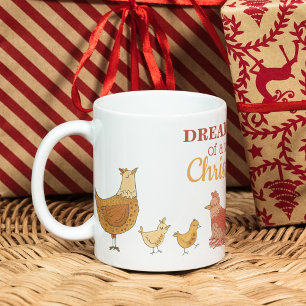 Mug Noël drôle de poulet