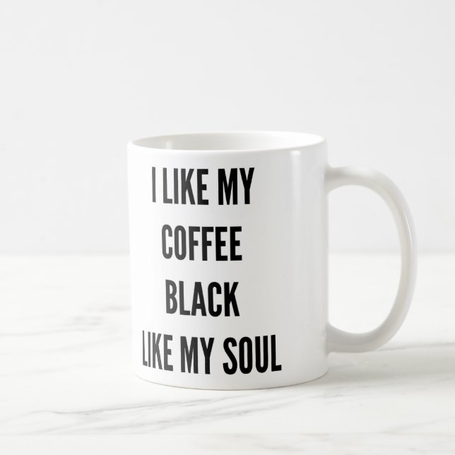 Mug Noël drôle j'aime mon noir de café comme le mon (Droite)
