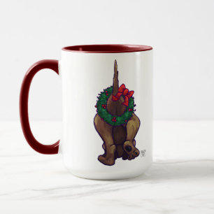 Mug Noël du chien de la peau