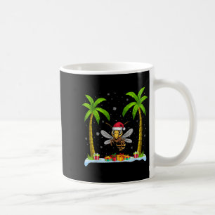 Mug Noël du géant asiatique Santa Hat Palm Tree Beach