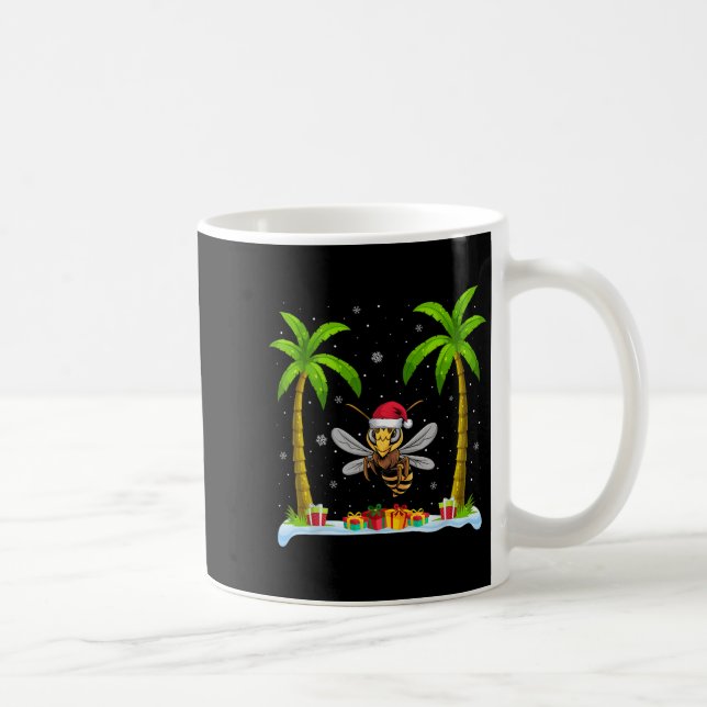 Mug Noël du géant asiatique Santa Hat Palm Tree Beach (Droite)