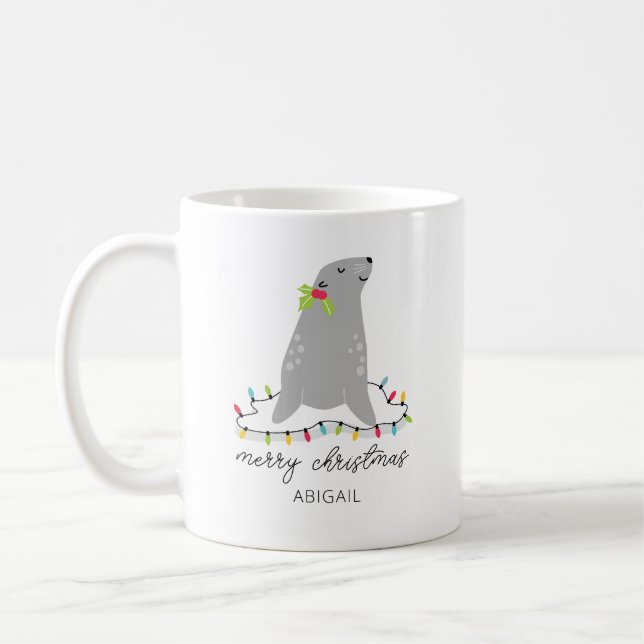 Mug Noël du joli phoque (Gauche)