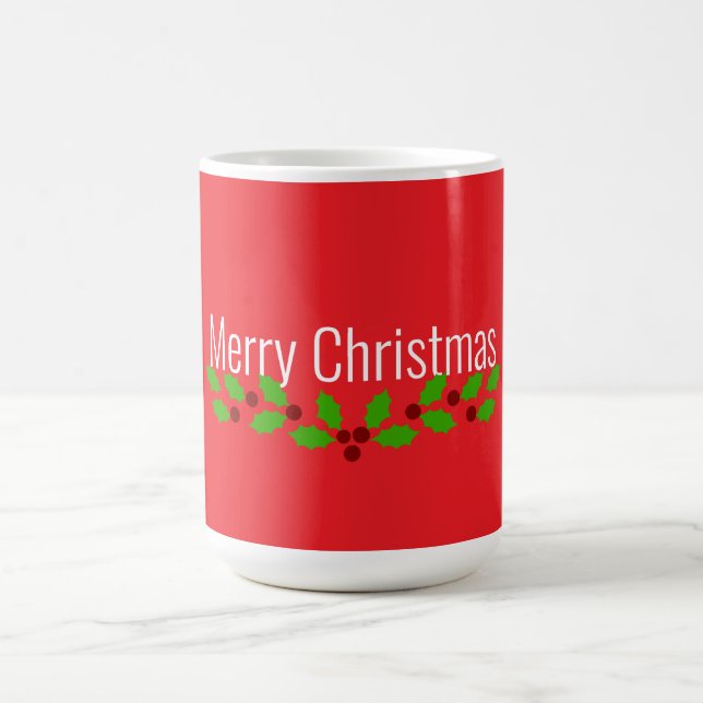 Mug Noël du matin, rouge des fêtes, (Centre)