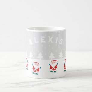 Mug Noël du patinage sur glace