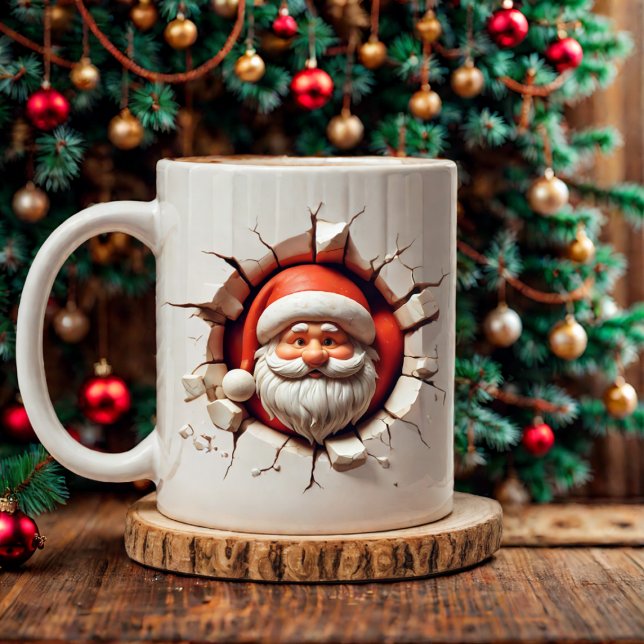 Mug Noël du Père Noël Jolly 3D - Noël drôle (Créateur téléchargé)