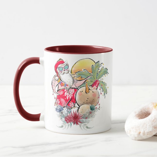 Mug Noël du Sud | Hot Holly Jolly Santa Claus (Avec donut)