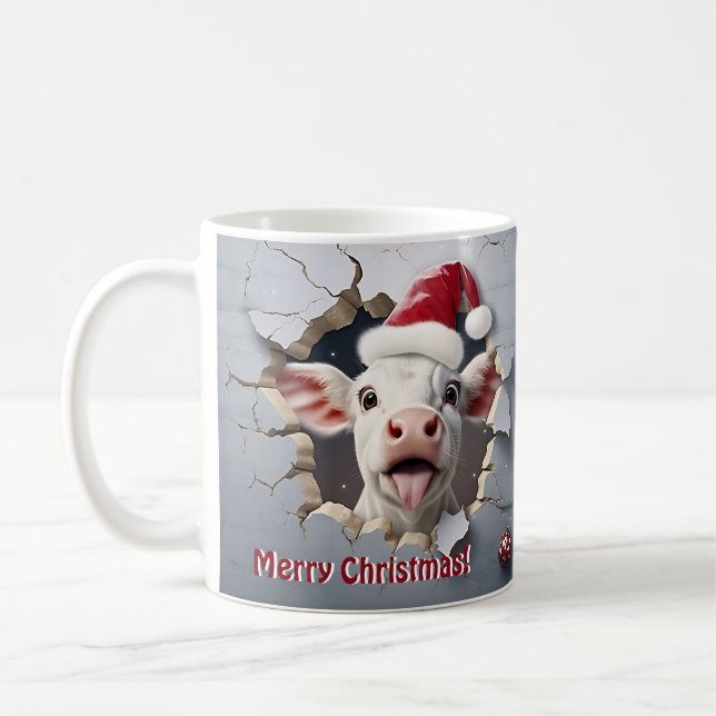 Mug Noël du veau en 3D (Gauche)