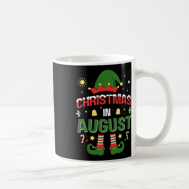 Mug Noël En Août Drôle Elfe Pour Les Noël D'Été (Droite)