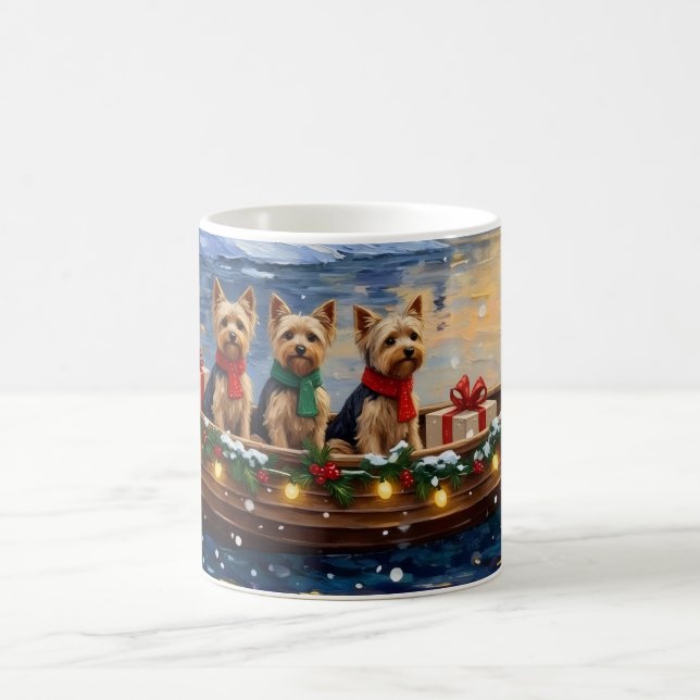 Mug Noël en bateau avec Yorkipoo (Centre)