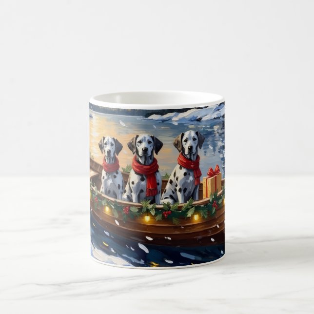 Mug Noël en bateau dalmate (Centre)
