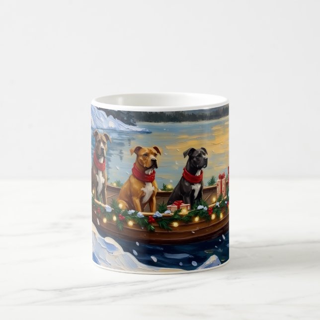 Mug Noël en bateau pour Pitbull (Centre)