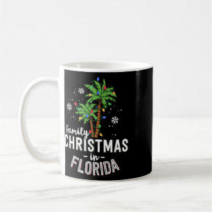 Mug Noël en famille en Floride Palmiers Xmas Plage