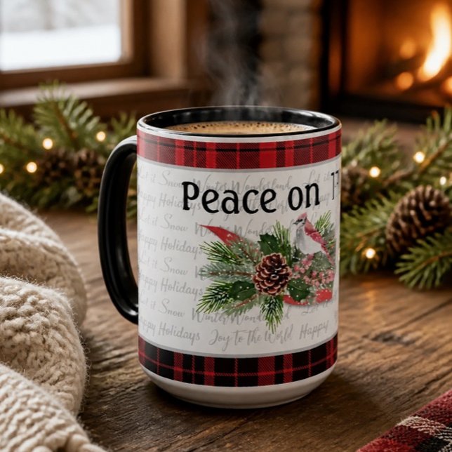Mug Noël en forêt | Cardinal rouge (Créateur téléchargé)