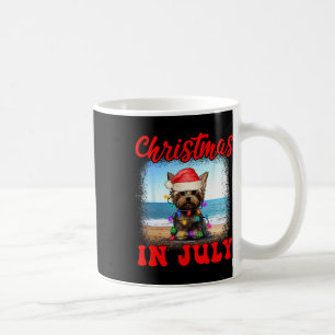 Mug Noël en juillet amoureux de chien Xmas drôle Yorki