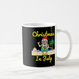 Mug Noël en juillet Chapeau de Père Noël Plage Vacance