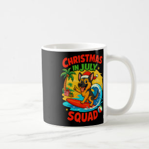 Mug Noël en juillet drôle de surfeur Berger Allemand f
