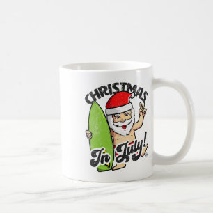 Mug Noël en juillet drôle Santa Claus Graphique Été