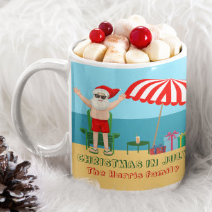 Mug Noël en juillet Été Santa Claus Beach House