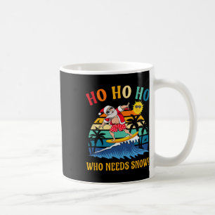 Mug Noël en juillet Funny Santa surfant sur la plage d