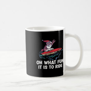 Mug Noël en juillet Santa d'été sur la plage en bateau