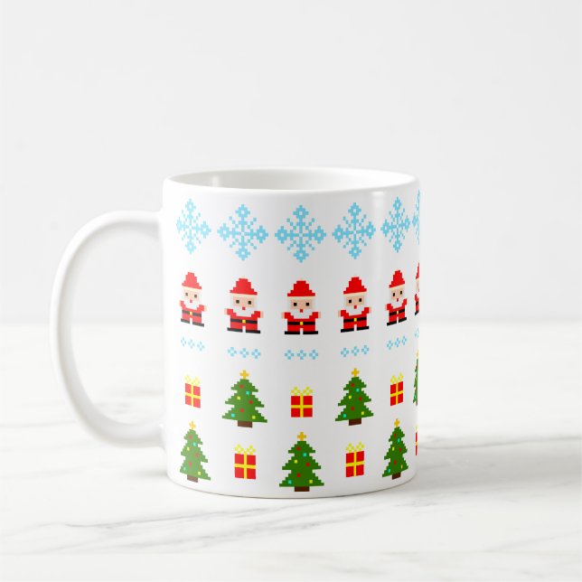 Mug Noël en pixel art (Gauche)