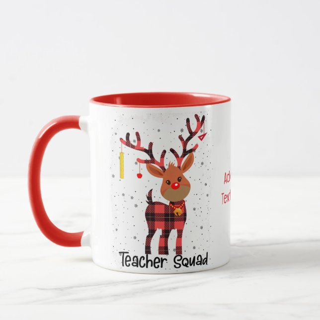 Mug Noël Enseignant Le Plus Mignon Renne Équipe Drôle (Gauche)