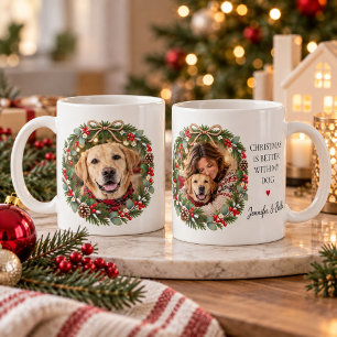 Mug Noël est meilleur avec la photo de mon chien