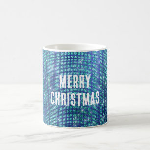 Mug Noël Étincelle Bleu Aqua
