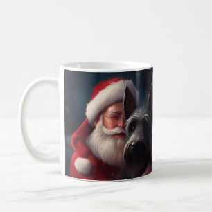 Mug Noël festif écossais du Terrier Santa Claus