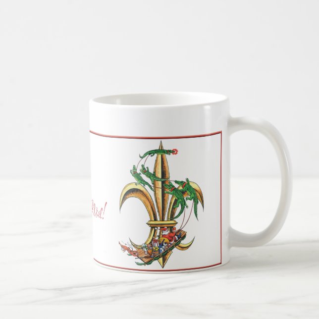 Mug Noël Fleur-De-lis avec des alligators (Droite)