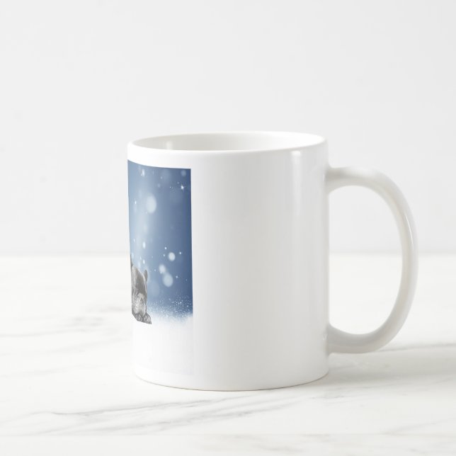Mug Noël Français Chien de taule Chien Chien de Chien  (Droite)