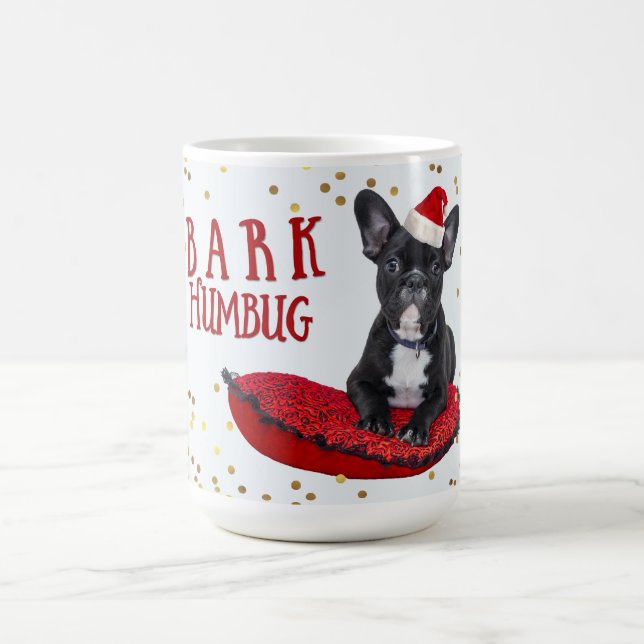Mug Noël fumiste d'amoureux de les chiens d'ÉCORCE (Centre)